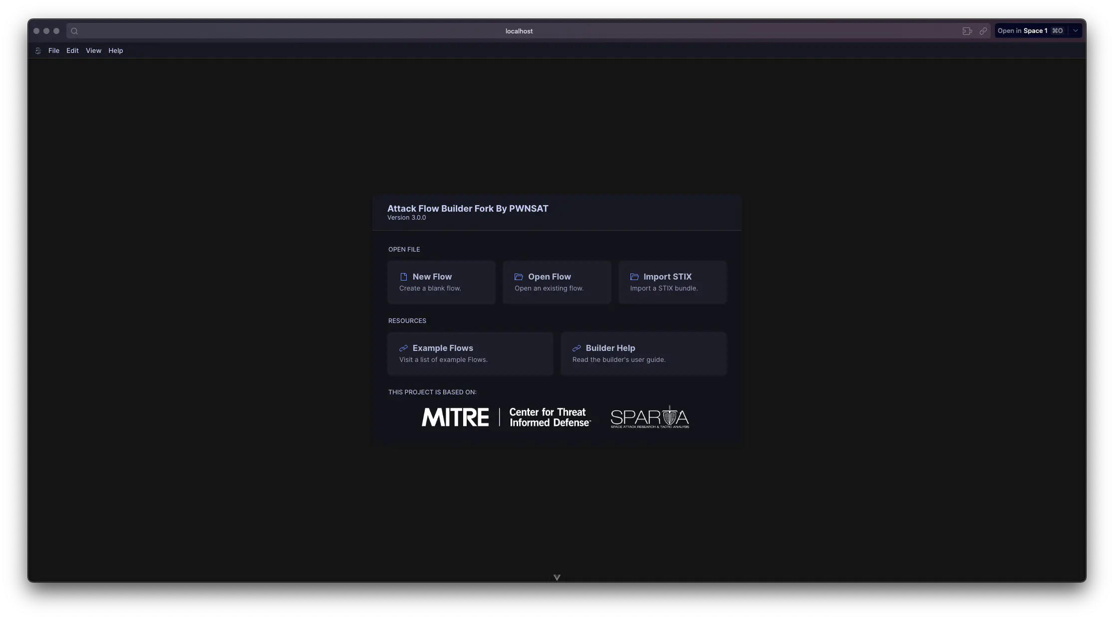 Attack Flow Main Screen